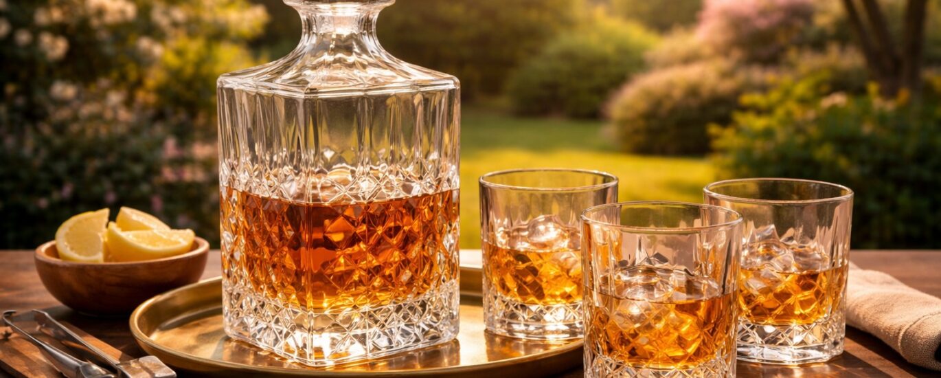 karafka kryształowa komplet