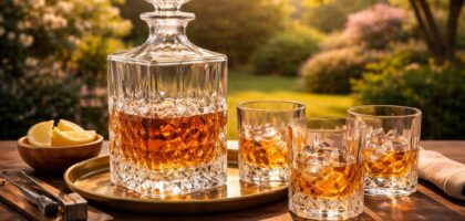 karafka kryształowa komplet