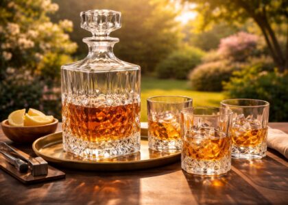 karafka kryształowa komplet